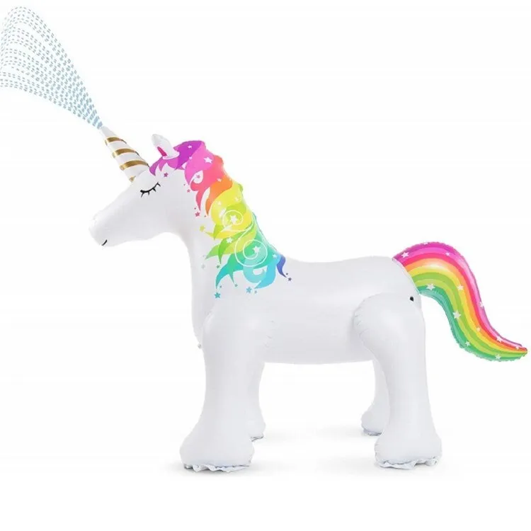 Giant Inflatable Unicorn Water Spray Swimming Outdoor Pool Toy