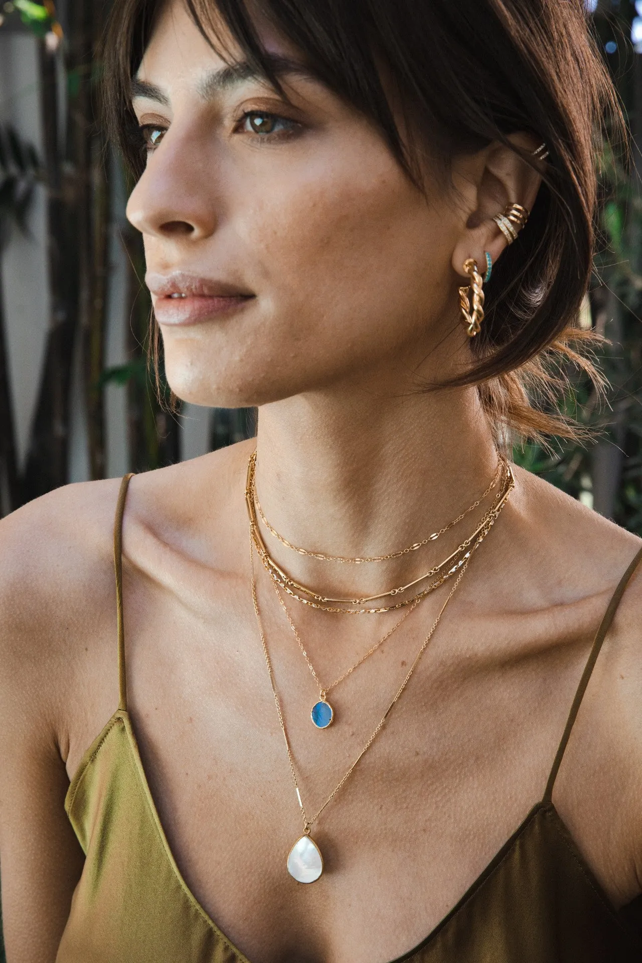 Gina Freeform Necklace in Labradorite