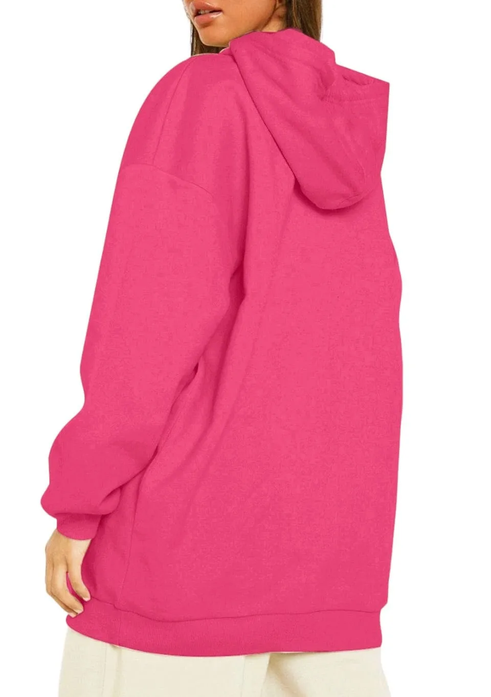 Girl Power Ignite "LET’S GO GIRLS" Graphic Dropped Shoulder Hoodie