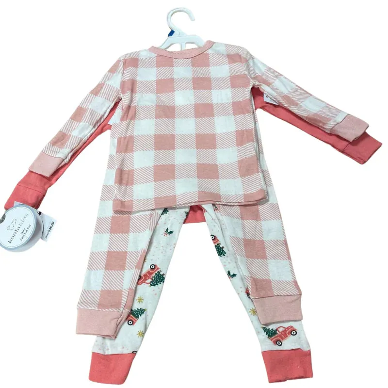 Girls 2 pack festive pyjama sets (style 1729) Wholesale Pack of 12