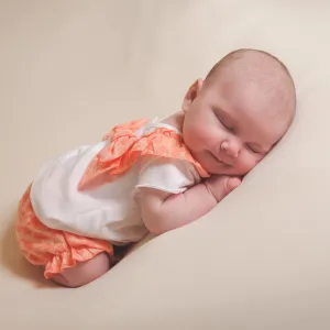 Girls Coral Frill Bow Dino Top & Bloomers
