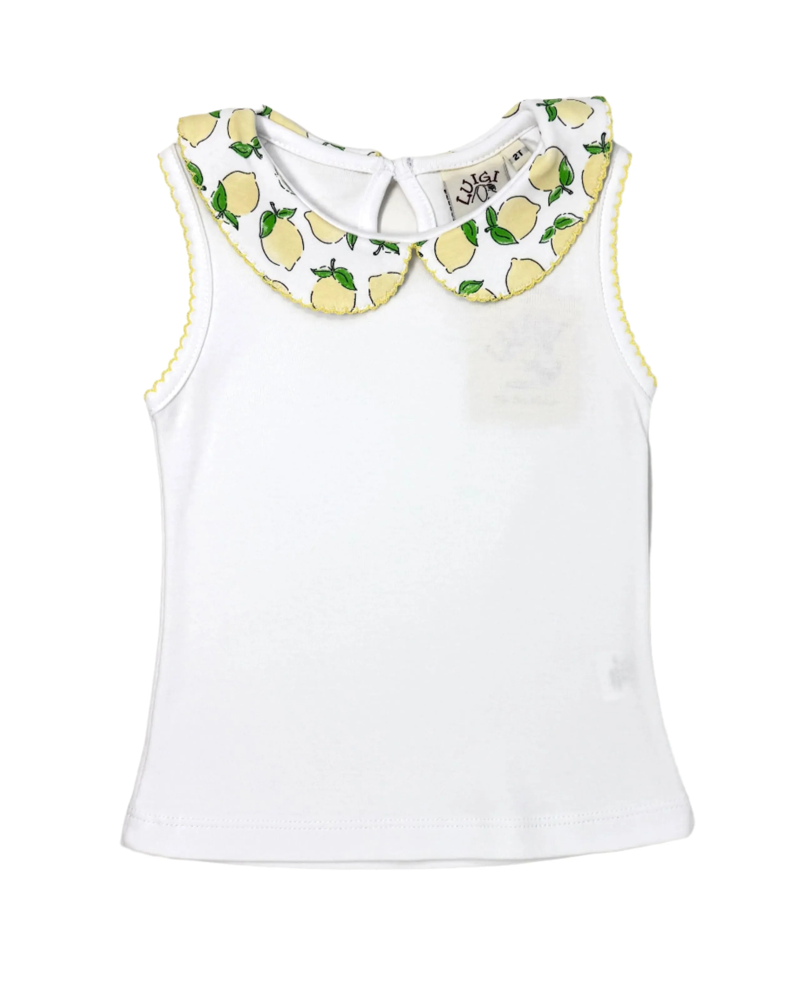 Girls Sleeveless Top - Lemon Print