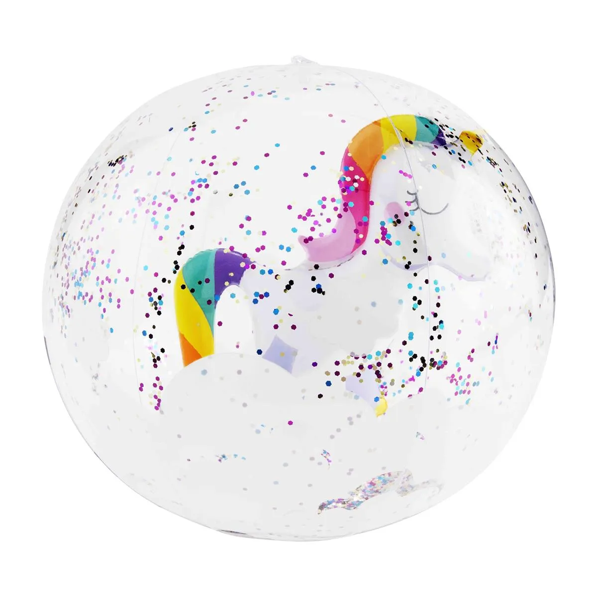 Glitter Beach Ball || Unicorn / Flamingo / Crab