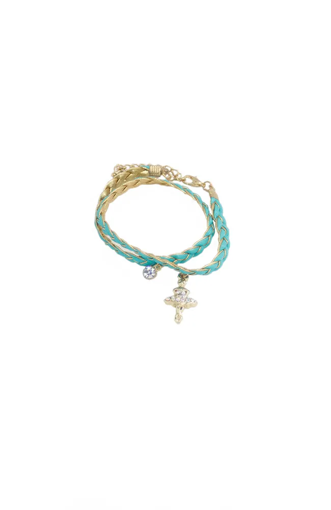 Glitter Pie Woven Bracelet