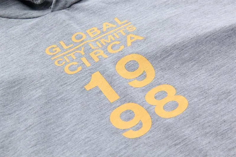 'GLOBAL CIRCA 1998' Crop Hoodie