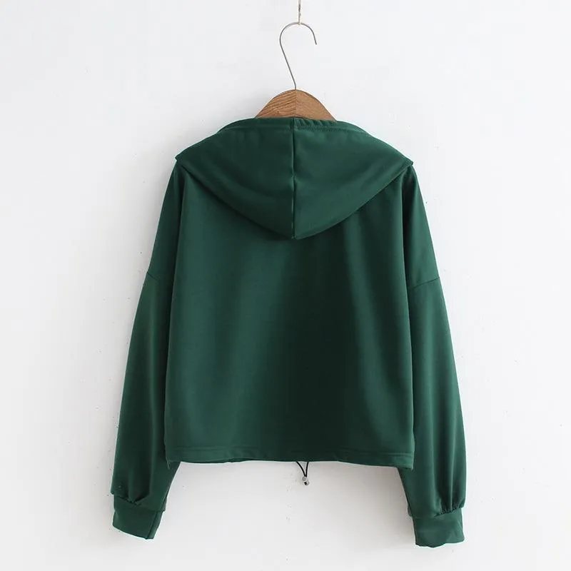 'GLOBAL CIRCA 1998' Crop Hoodie