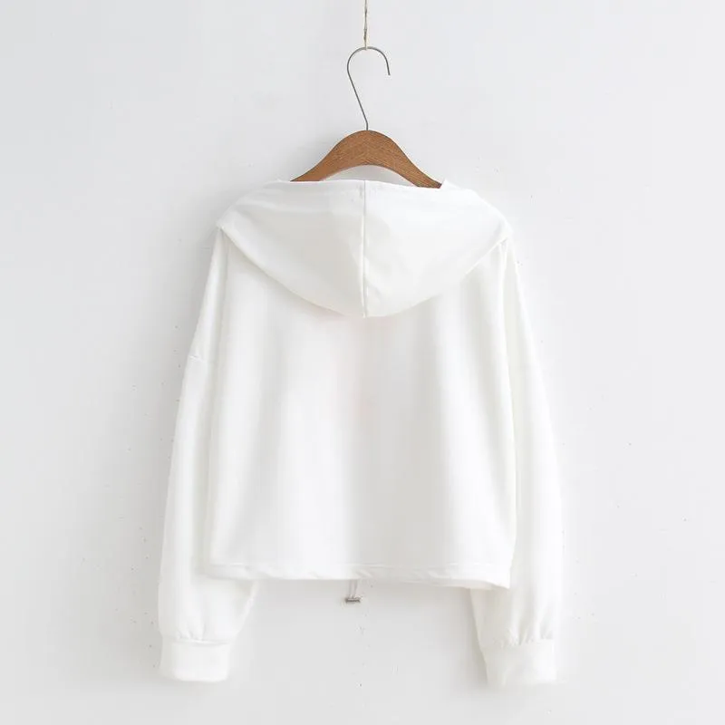 'GLOBAL CIRCA 1998' Crop Hoodie