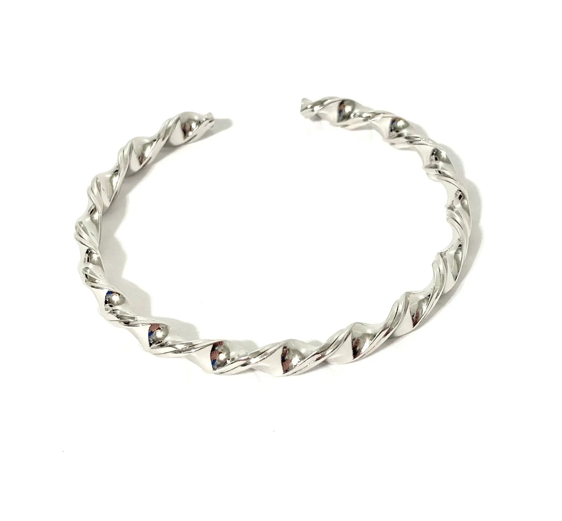 Goddess Cuff - Silver Solid Twisted