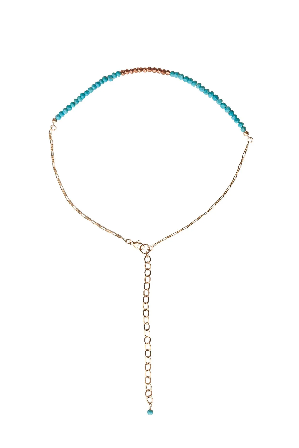 Goddess Gemstone Choker in Turquoise and Gold