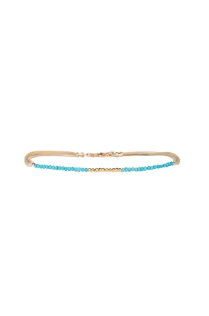 Goddess Gemstone Choker in Turquoise and Gold