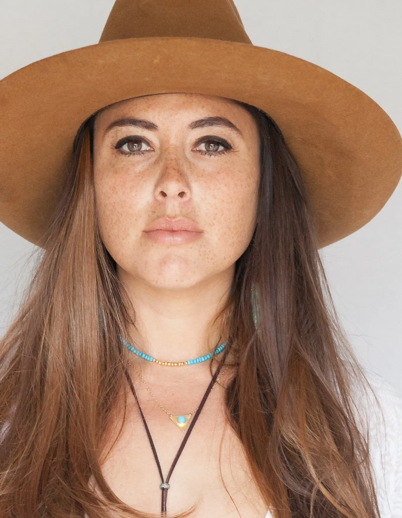 Goddess Gemstone Choker in Turquoise and Gold