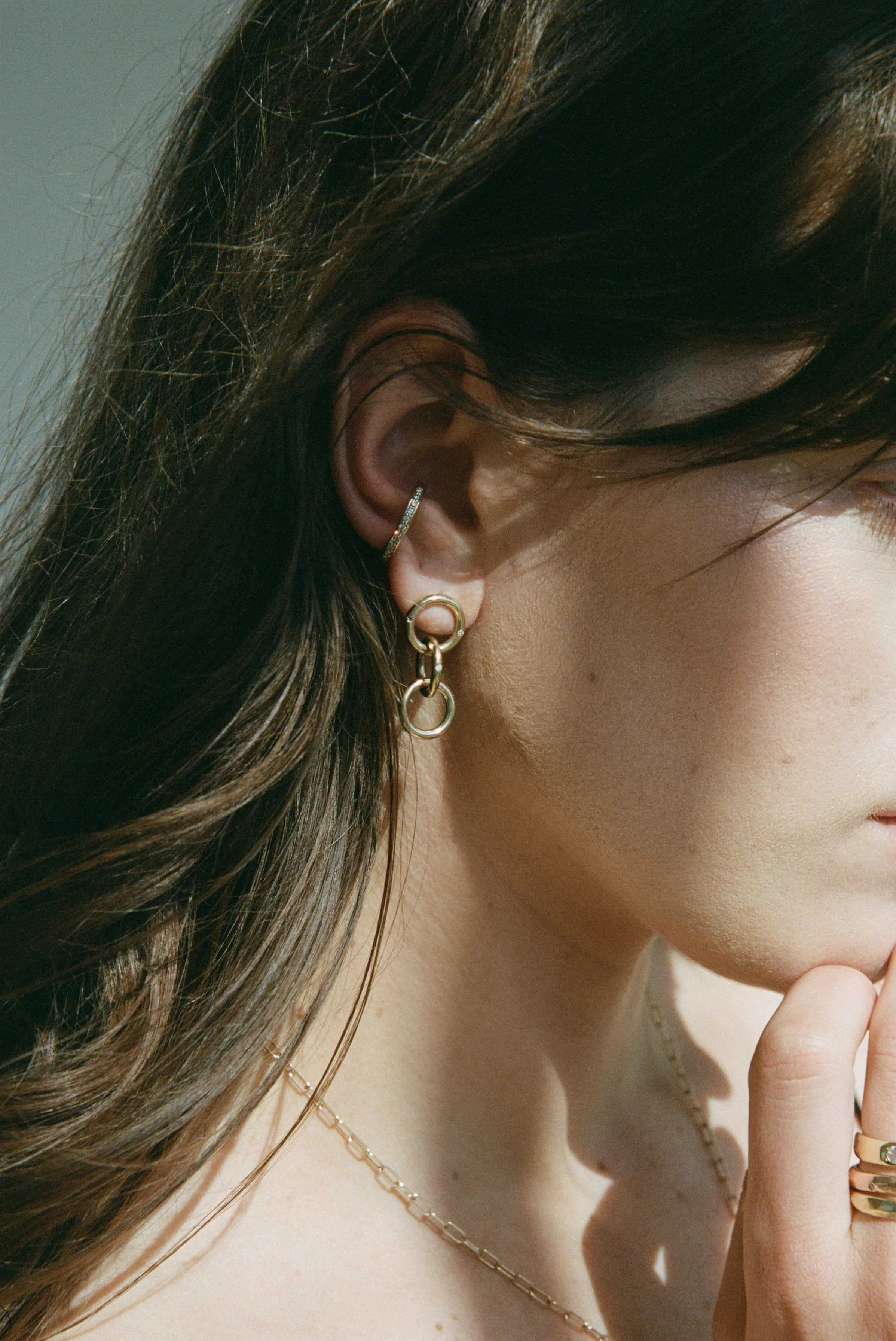 Gold & Diamond Ear Cuff