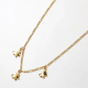Gold Butterfly Choker Necklace