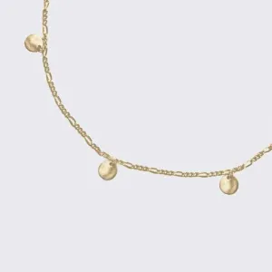 Gold Coin Charm Choker Necklace