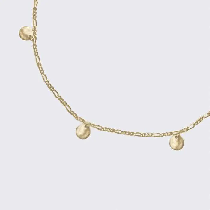 Gold Coin Charm Choker Necklace