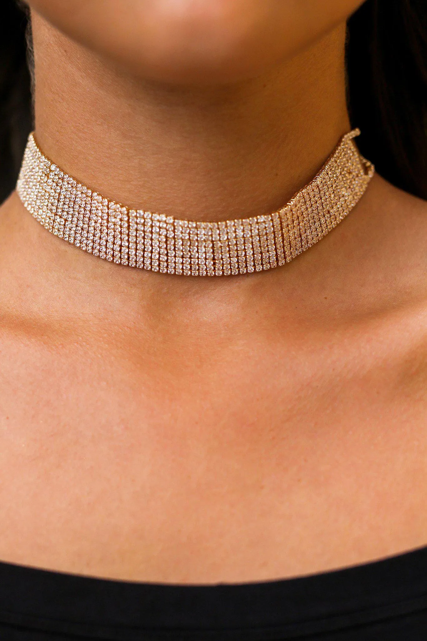 Gold Crystal Choker