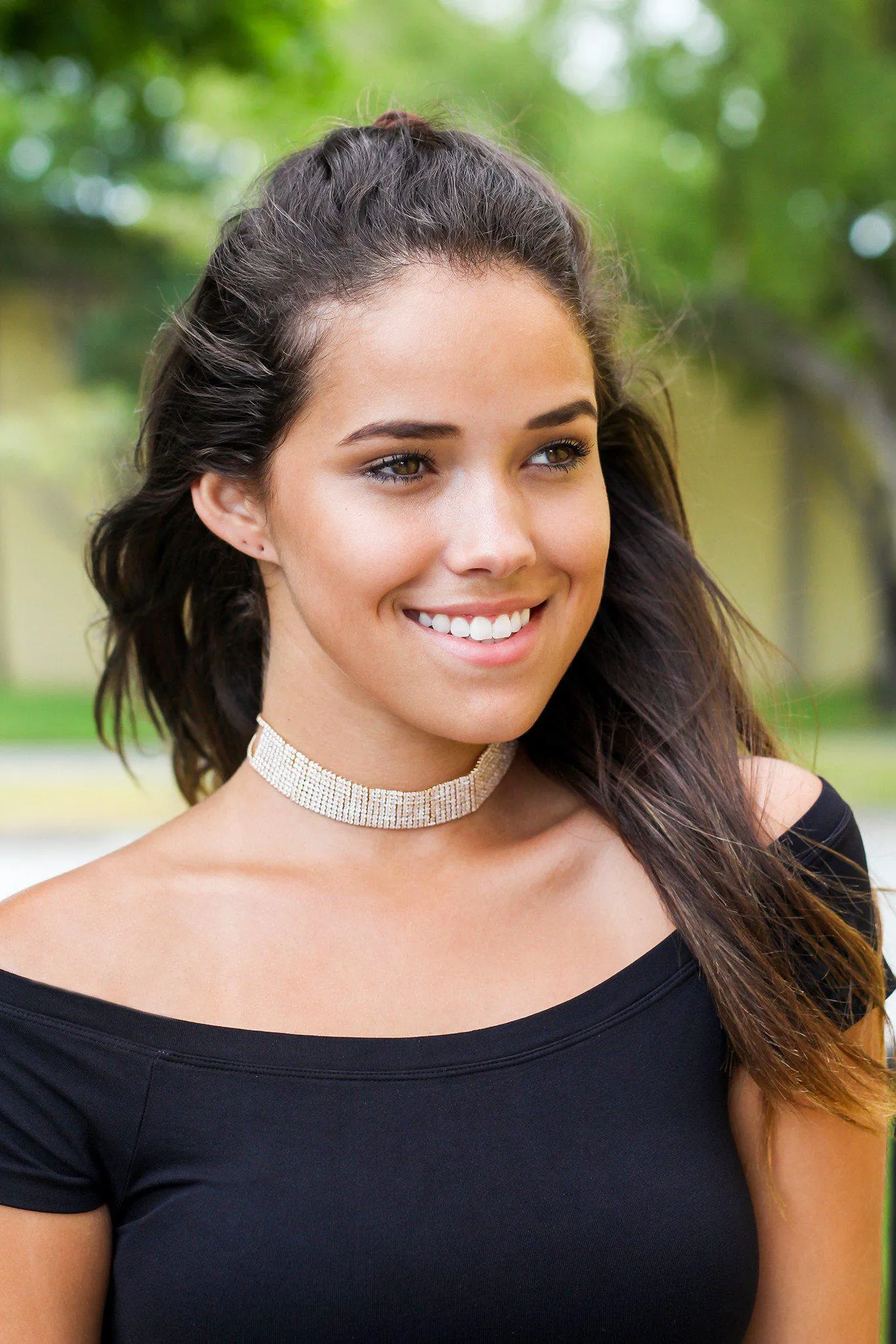 Gold Crystal Choker