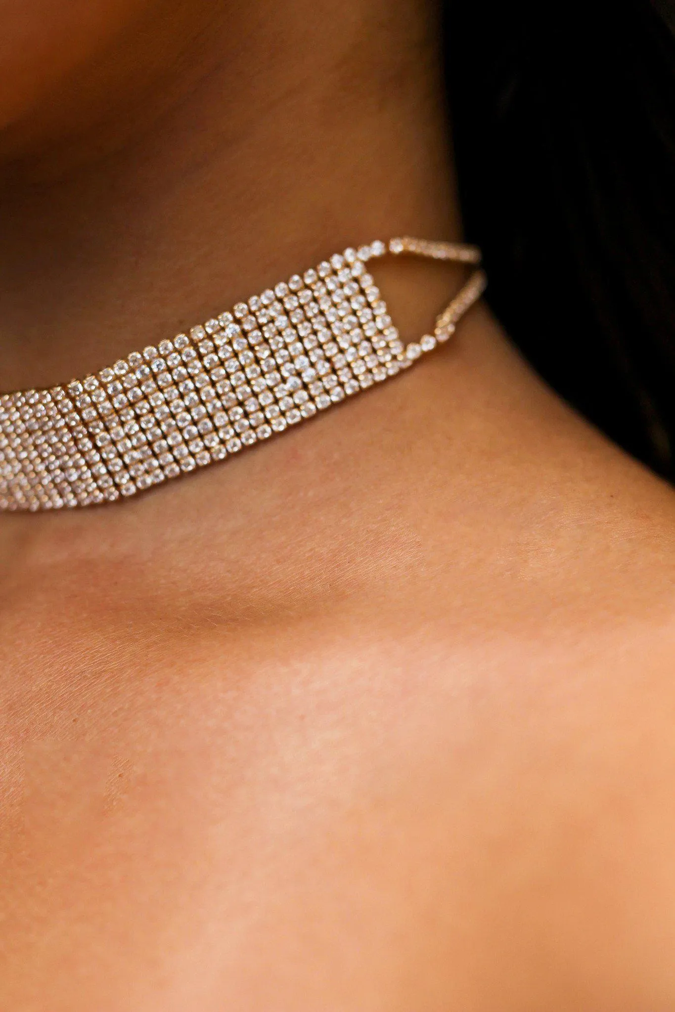 Gold Crystal Choker