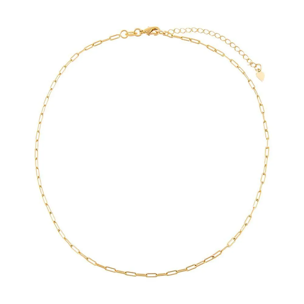 Gold Filled Baby Paperclip Necklace