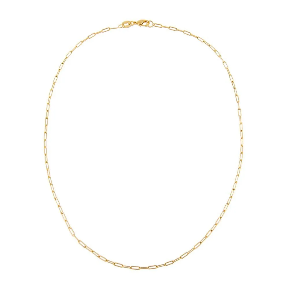 Gold Filled Baby Paperclip Necklace