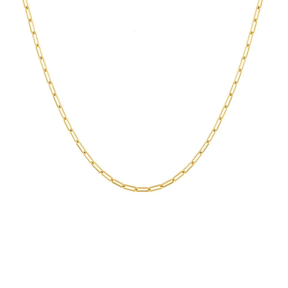 Gold Filled Baby Paperclip Necklace