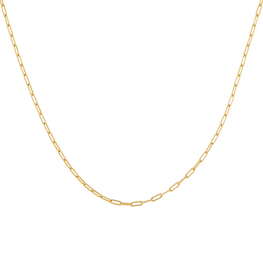 Gold Filled Baby Paperclip Necklace