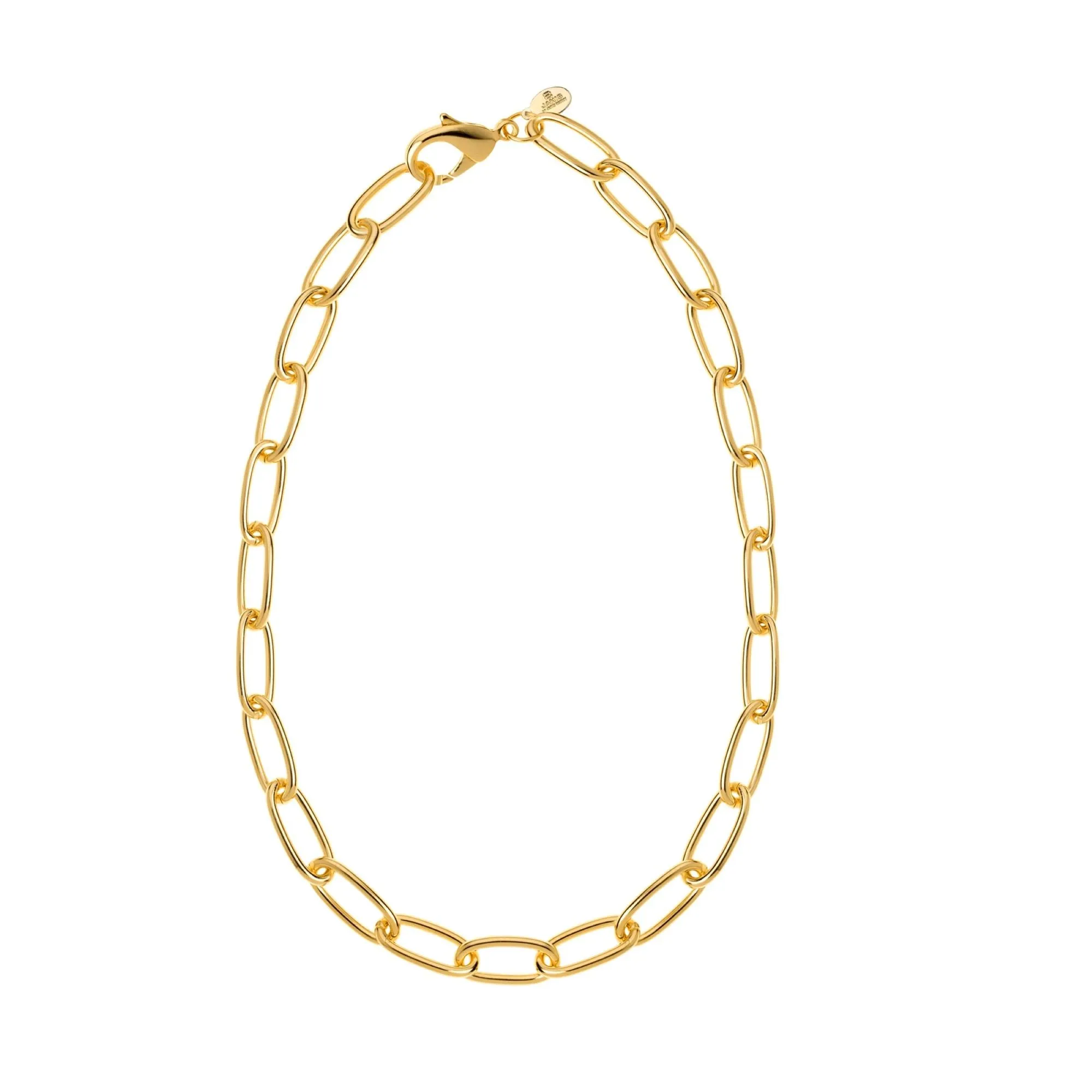 Gold Oval Link Chain Necklace