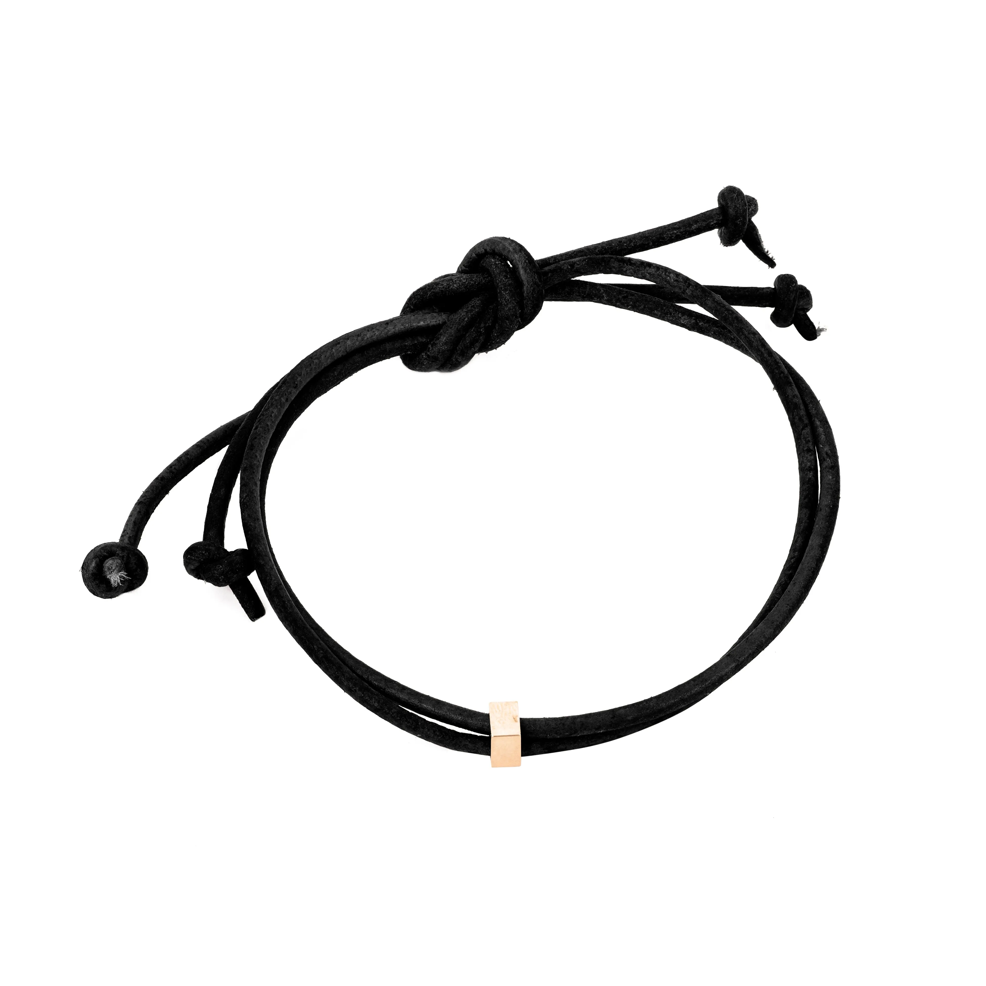 Gold Square Bead Bracelet - Gold