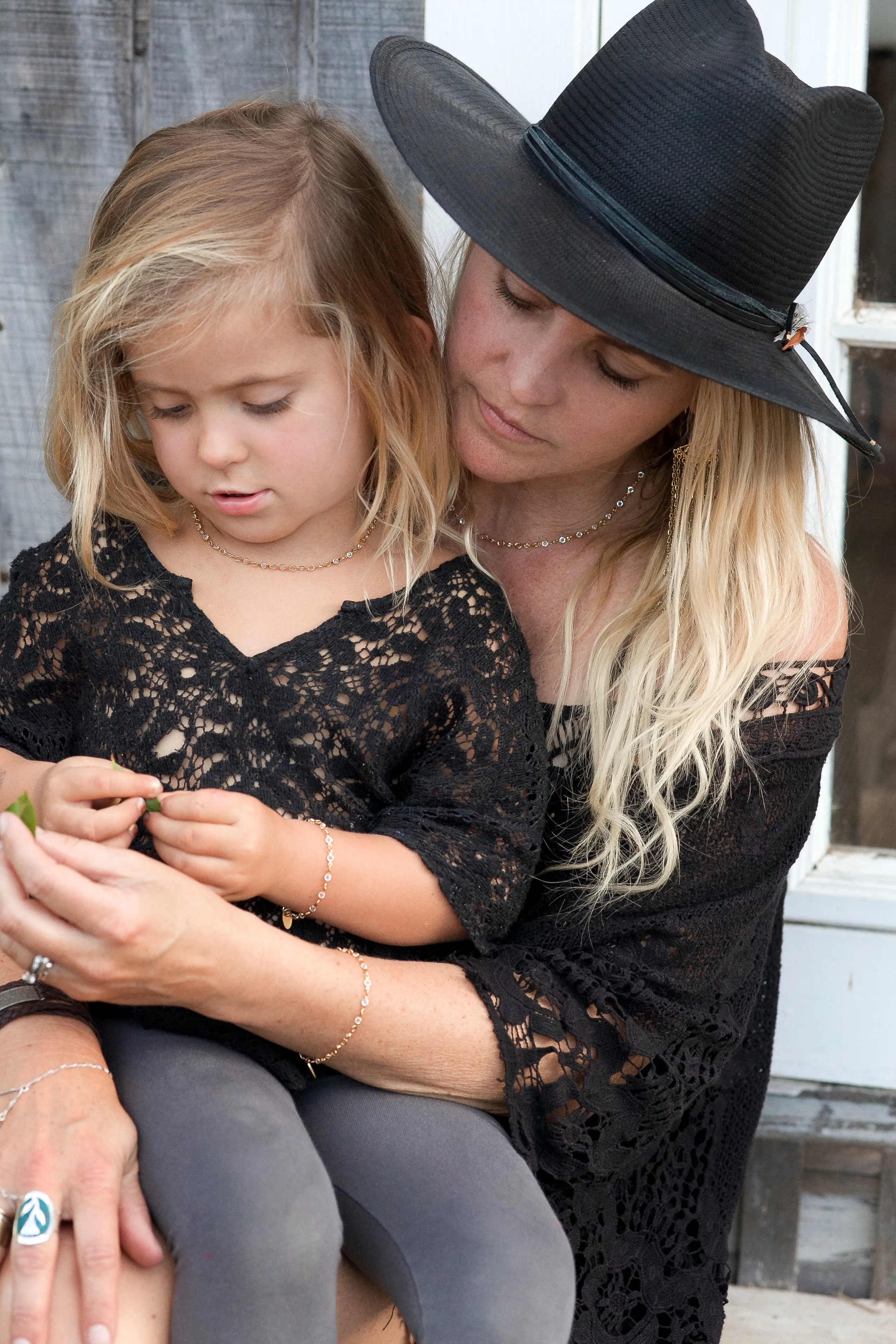 GOLD Swarovski Crystal Girls Necklace & Bracelets:  various crystal options
