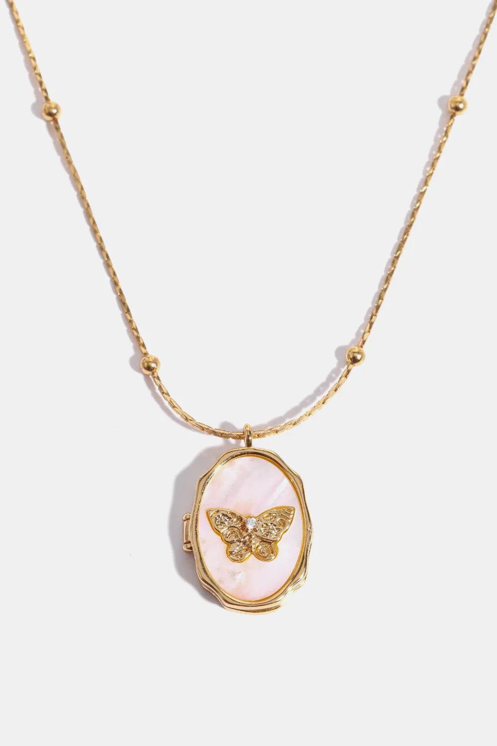 Golden Reverie Butterfly Pendant