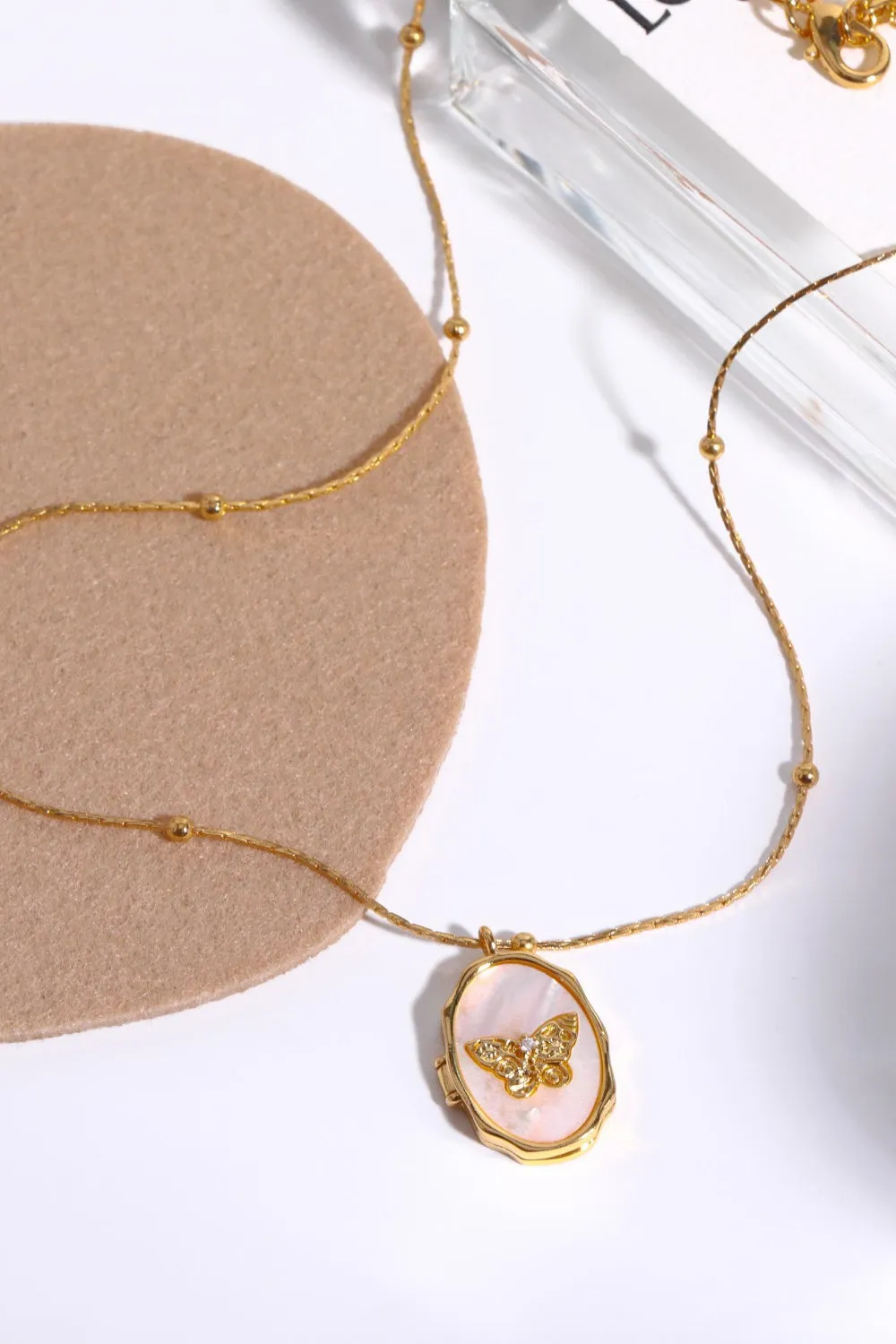 Golden Reverie Butterfly Pendant
