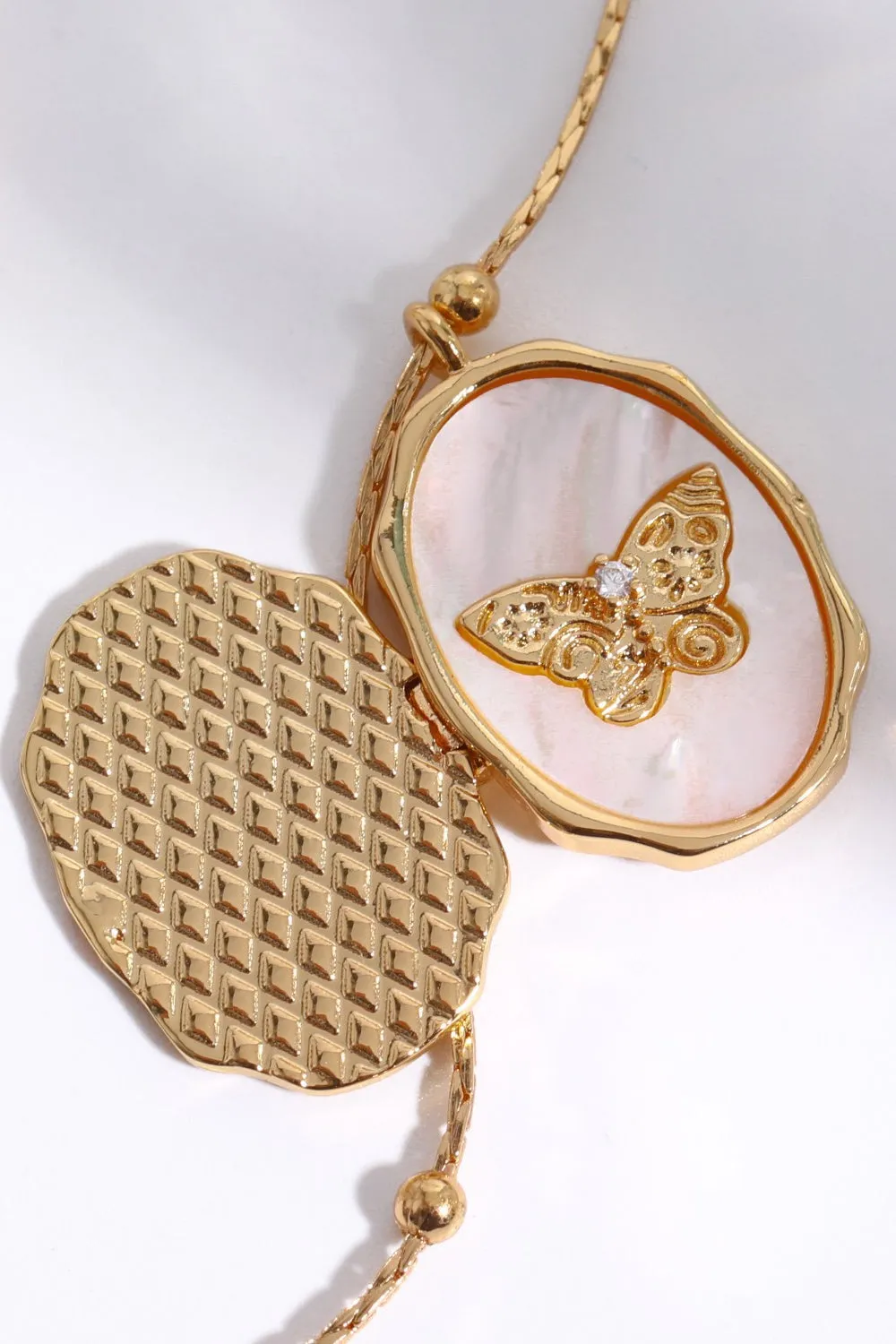 Golden Reverie Butterfly Pendant