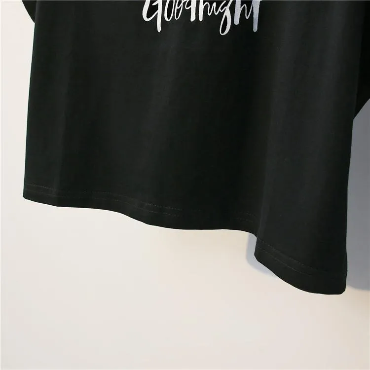 'Good Night' Crop T-Shirt