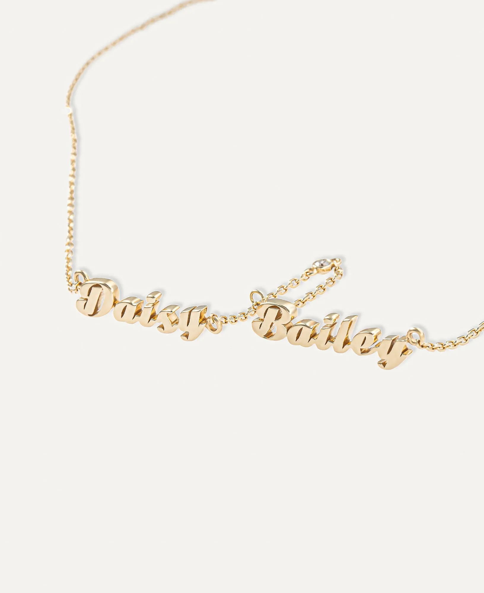 Grace Custom Multi-Nameplate Necklace with Diamond