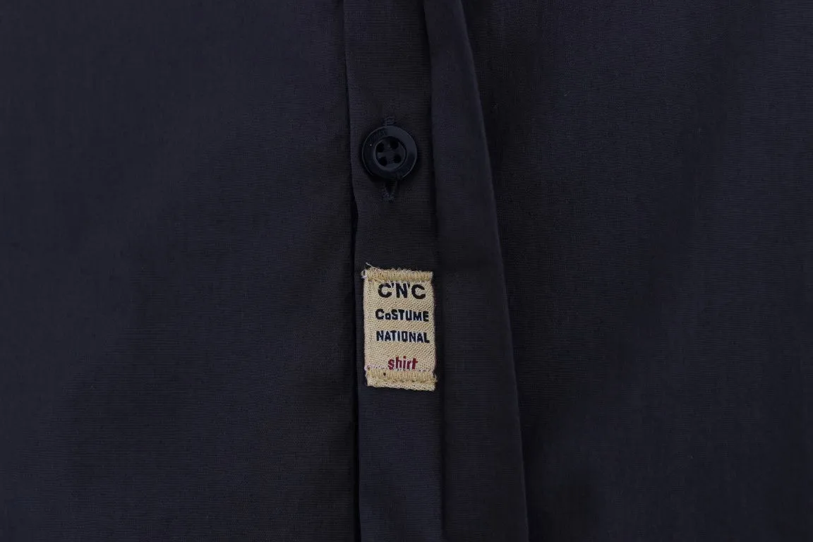 Gray Cotton Stretch Casual Shirt