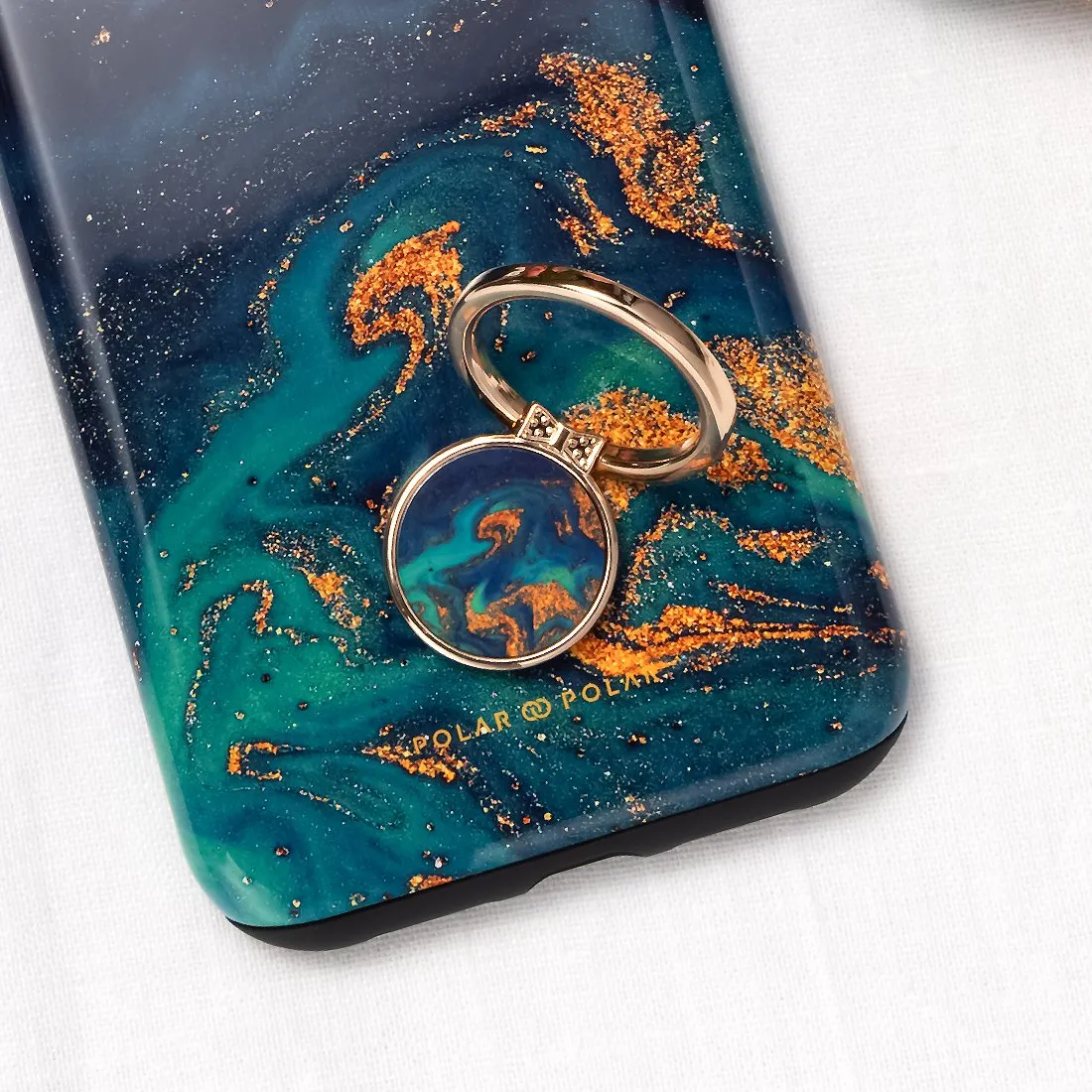 Green Night Quicksand | Custom Phone Ring Holder  (Non-MagSafe)