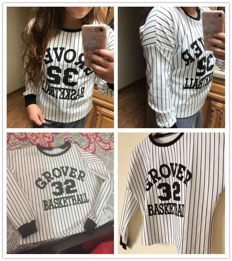 'GROVER 32 BASKETBALL' Striped Shirt