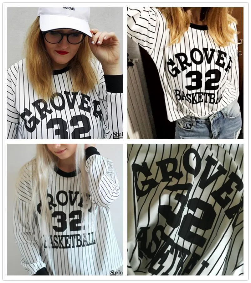 'GROVER 32 BASKETBALL' Striped Shirt