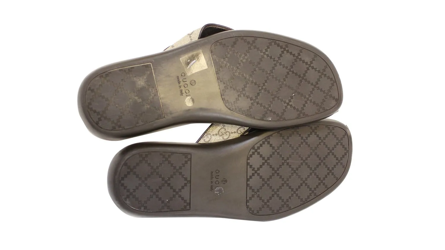 Gucci GG Supreme Men's Leather Flip Flops sandals Size 9 G 202762