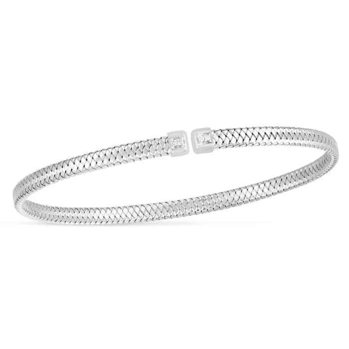 Guilia, Diamond Open Cuff 14k Gold