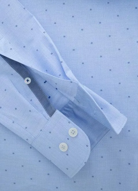 Hackett Mens Textured coupe shirt - Sky Blue