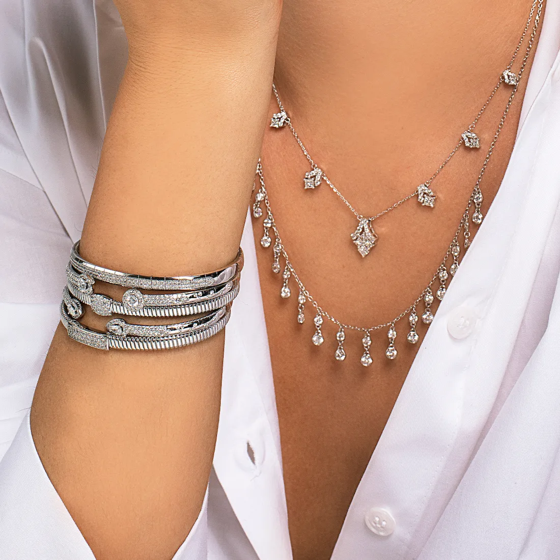 Half Diamond Cuff