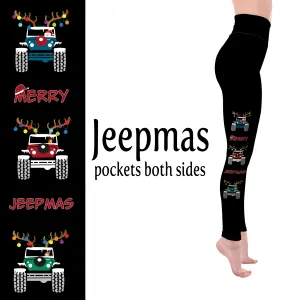 Happy Jeepmas Handmade Leggings with Pockets