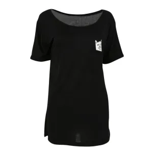 Harajuku Cat In Pocket Long Shirt for Women