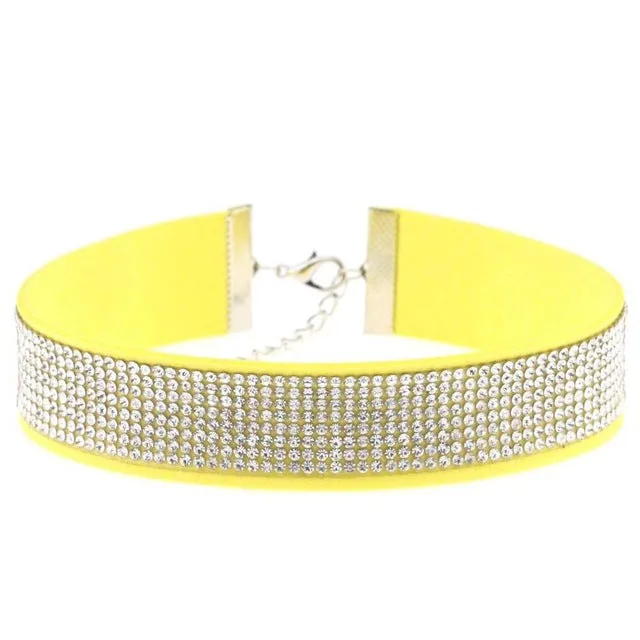 Harajuku Choker Necklace Women Crystal Choker 2018 PU Leather chocker gothic collar punk jewelry goth fashion accessories