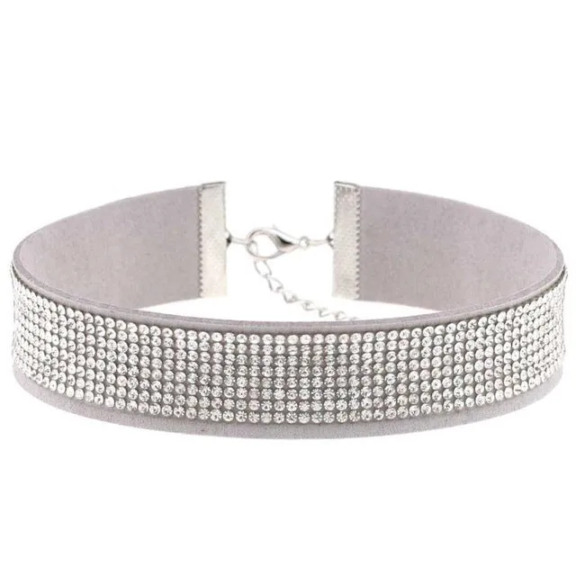 Harajuku Choker Necklace Women Crystal Choker 2018 PU Leather chocker gothic collar punk jewelry goth fashion accessories