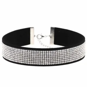 Harajuku Choker Necklace Women Crystal Choker 2018 PU Leather chocker gothic collar punk jewelry goth fashion accessories