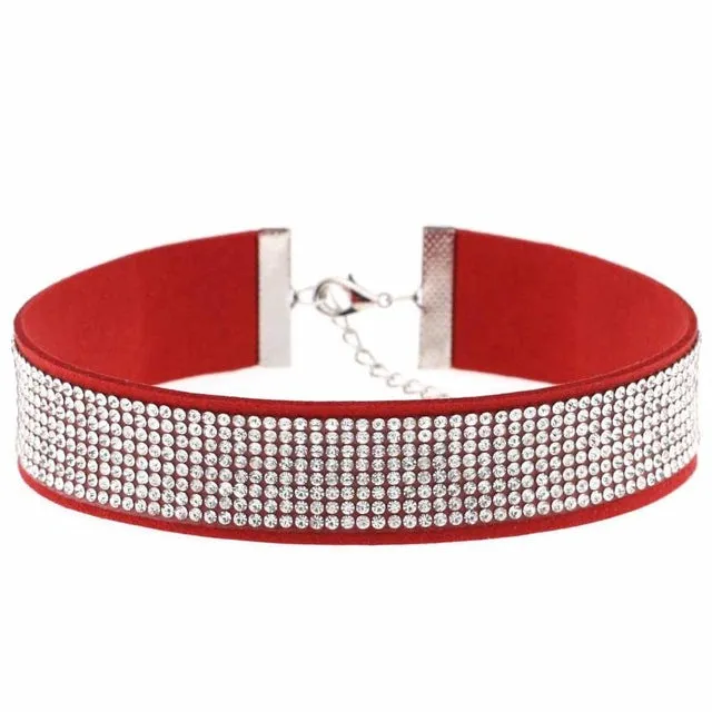 Harajuku Choker Necklace Women Crystal Choker 2018 PU Leather chocker gothic collar punk jewelry goth fashion accessories