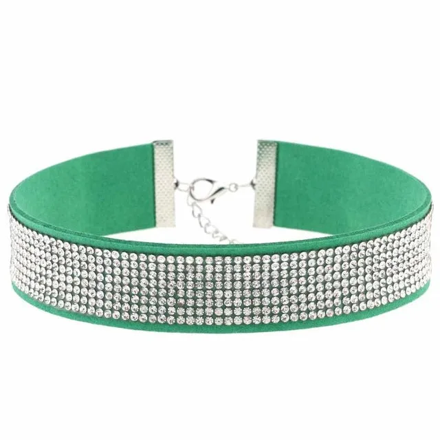 Harajuku Choker Necklace Women Crystal Choker 2018 PU Leather chocker gothic collar punk jewelry goth fashion accessories