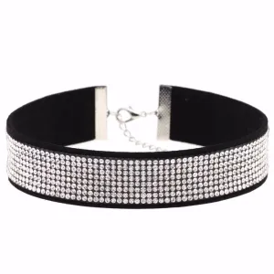 Harajuku Choker Necklace Women Crystal Choker 2018 PU Leather chocker gothic collar punk jewelry goth fashion accessories